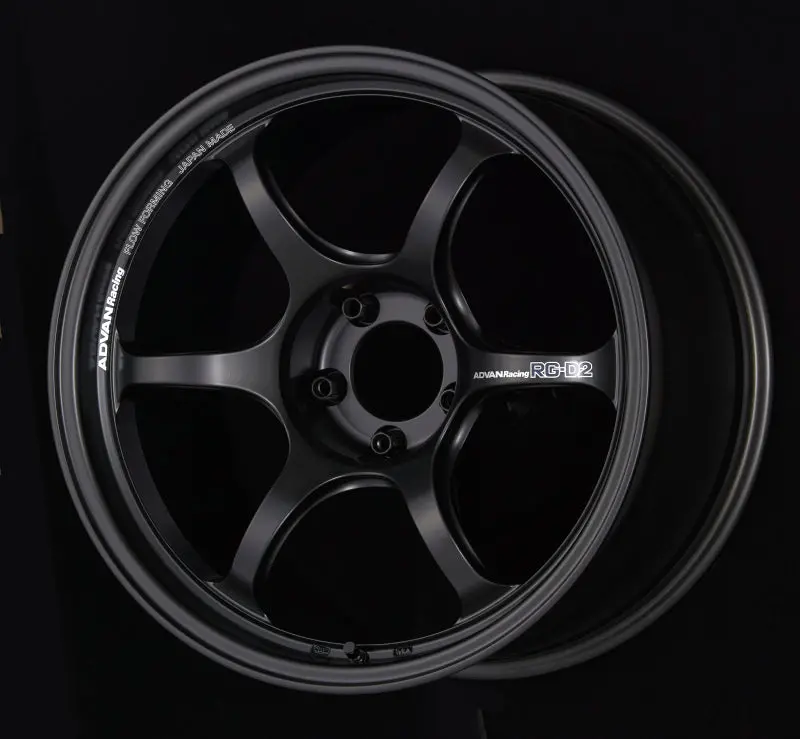 Advan Rg-D2 18X9.5 +35 5X120 Semi Gloss Black Wheel 1
