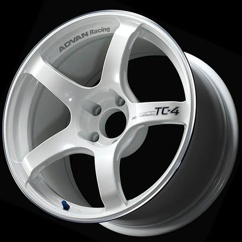 Advan Tc4 18X9 +35 5X114.3 Racing White Metallic And Ring Wheel 1