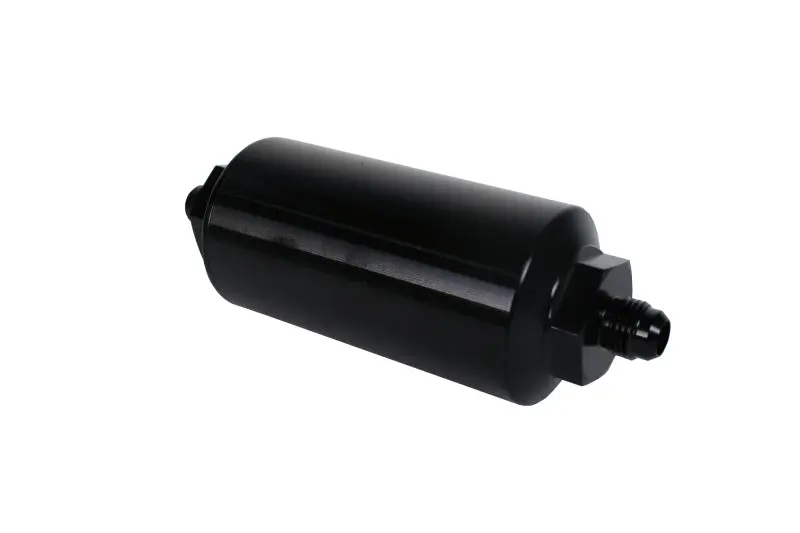 Aeromotive In-Line Filter - (An-6 Male) 40 Micron Stainless Mesh Element Bright Dip Black Finish 2