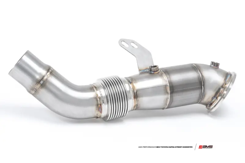 Ams Performance 2020+ Toyota Supra A90 Street Downpipe W/Gesi Catalytic Converter 1