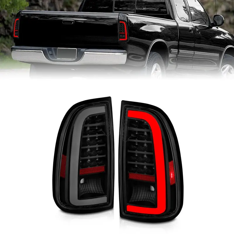 Anzo 00-06 Toyota Tundra (Std. Bed/Reg Cab) Led Taillights W/Light Bar Black Housing Smoke Lens 2