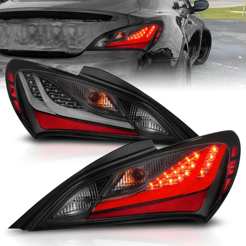 Anzo 10-13 Hyundai Genesis 2Dr Led Taillights Smoke 2