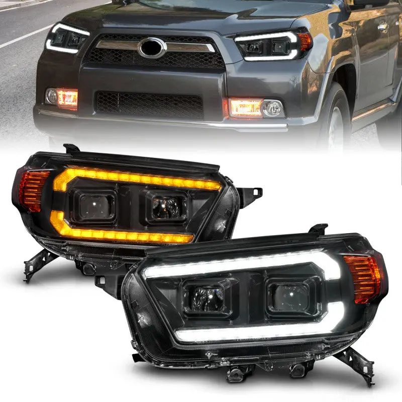 Anzo 10-13 Toyota 4Runner Projector Headlights - Black 1