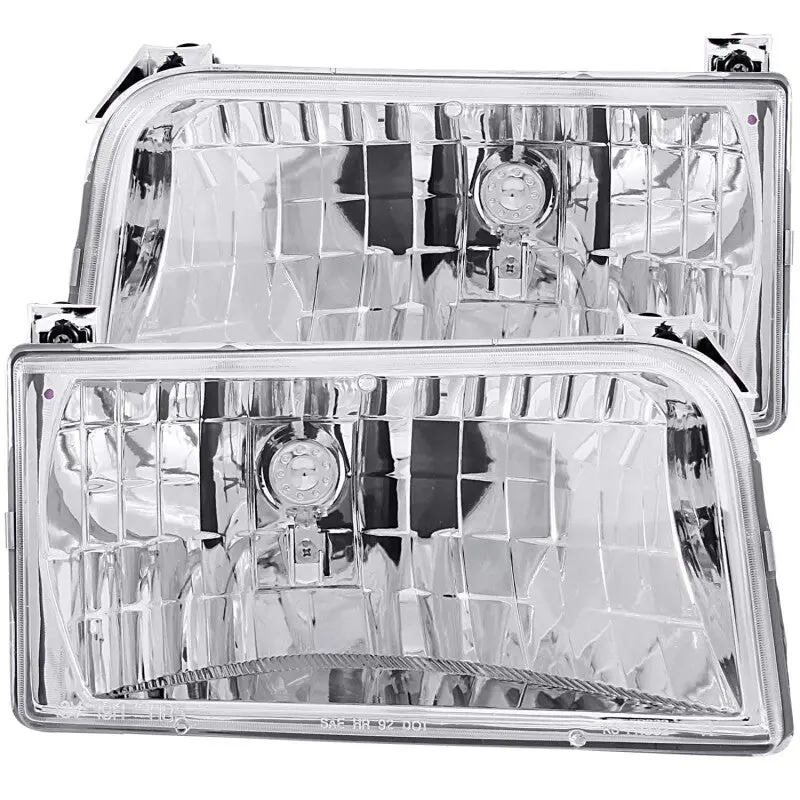 Anzo 1992-1996 Ford F-150 Crystal Headlights Chrome 2