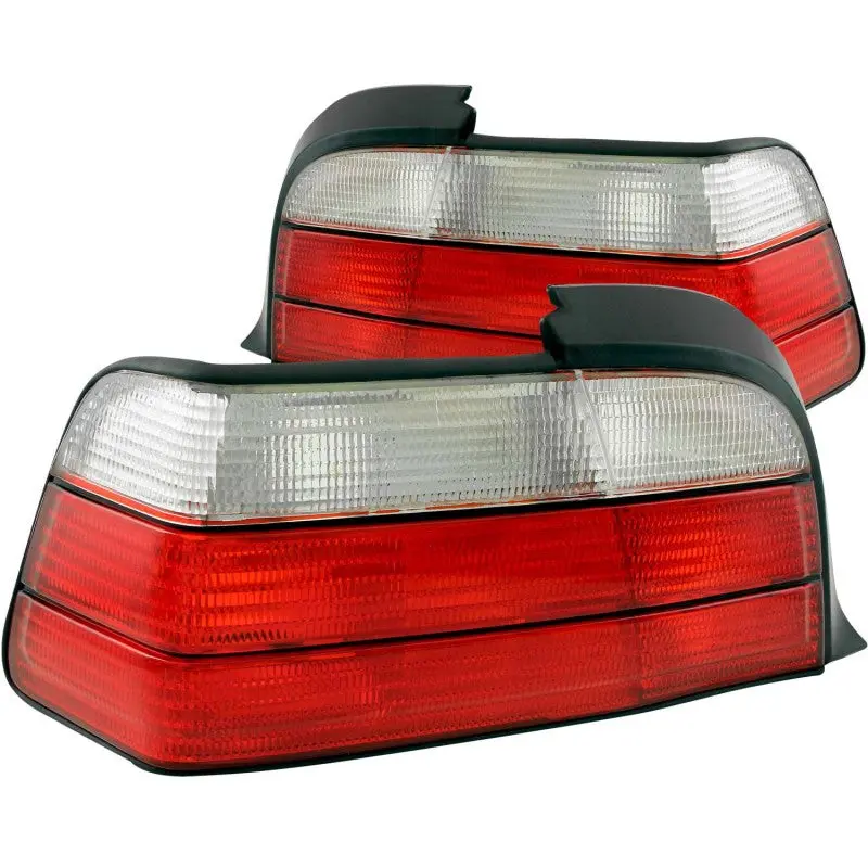 Anzo 1992-1998 Bmw 3 Series E36 Coupe/Convertible Taillights Red/Clear 2
