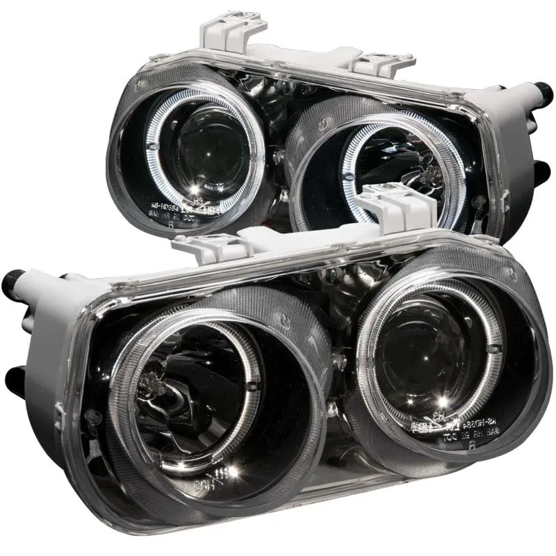 Anzo 1994-1997 Acura Integra Projector Headlights W/ Halo Black 1