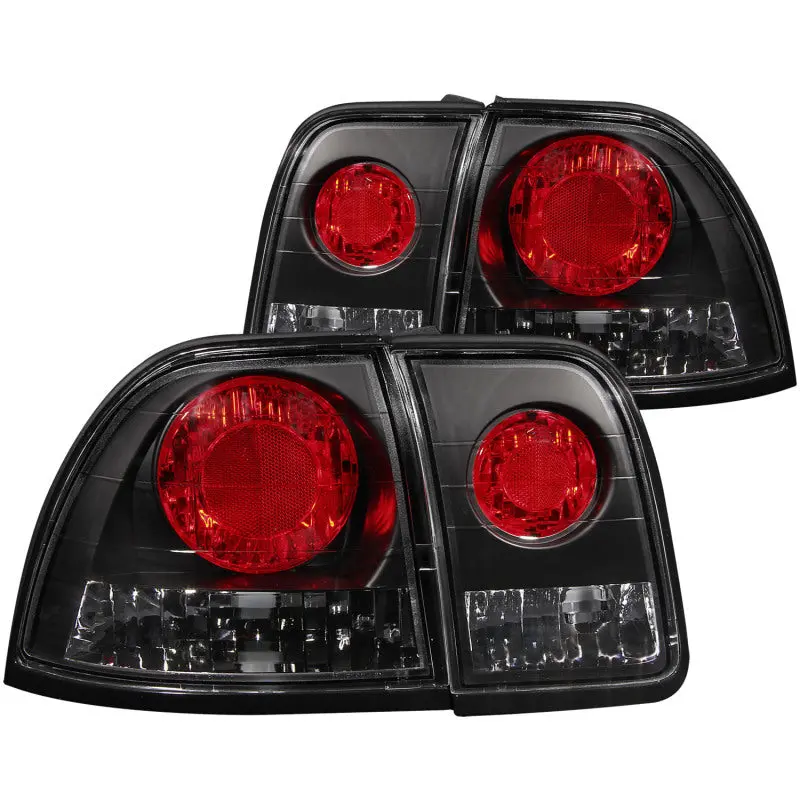 Anzo 1996-1997 Honda Accord Taillights Black 2