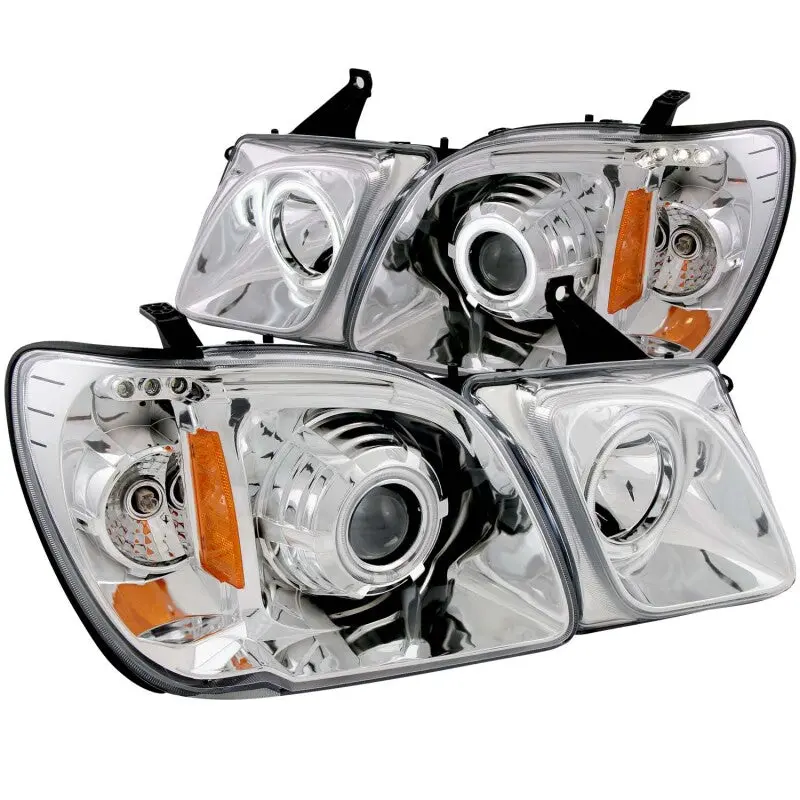 Anzo 1998-2007 Lexus Lx470 Projector Headlights W/ Halo Chrome (Ccfl) 1