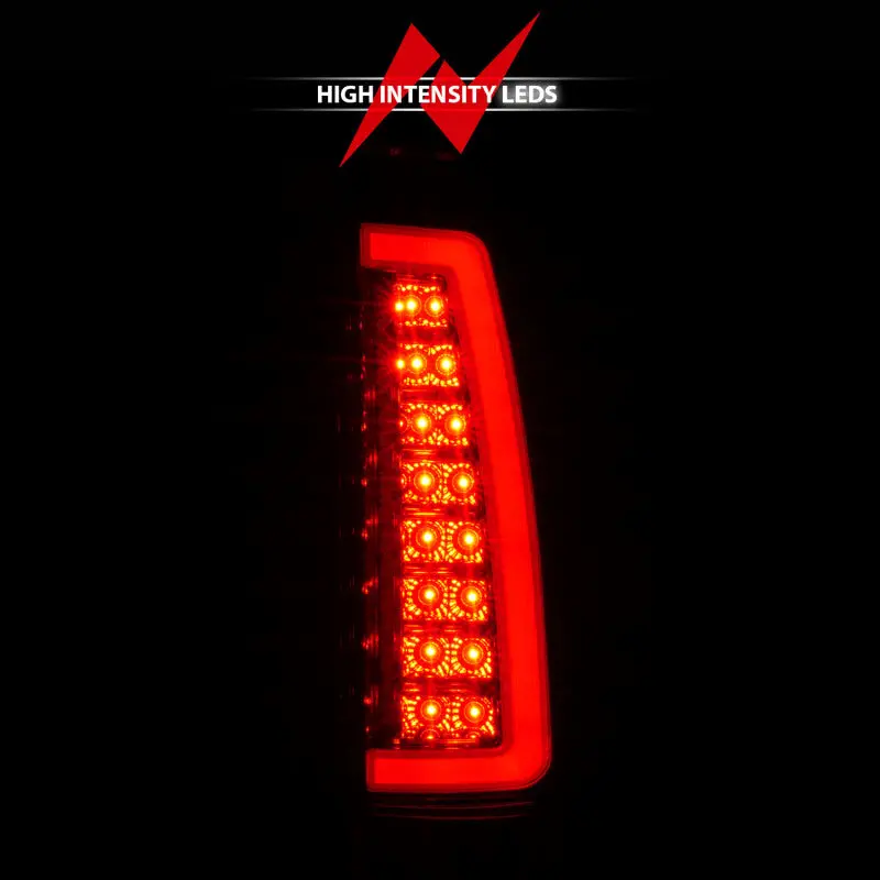 Anzo 1999-2000 Cadillac Escalade Led Taillights Chrome Housing Red/Clear Lens Pair 2