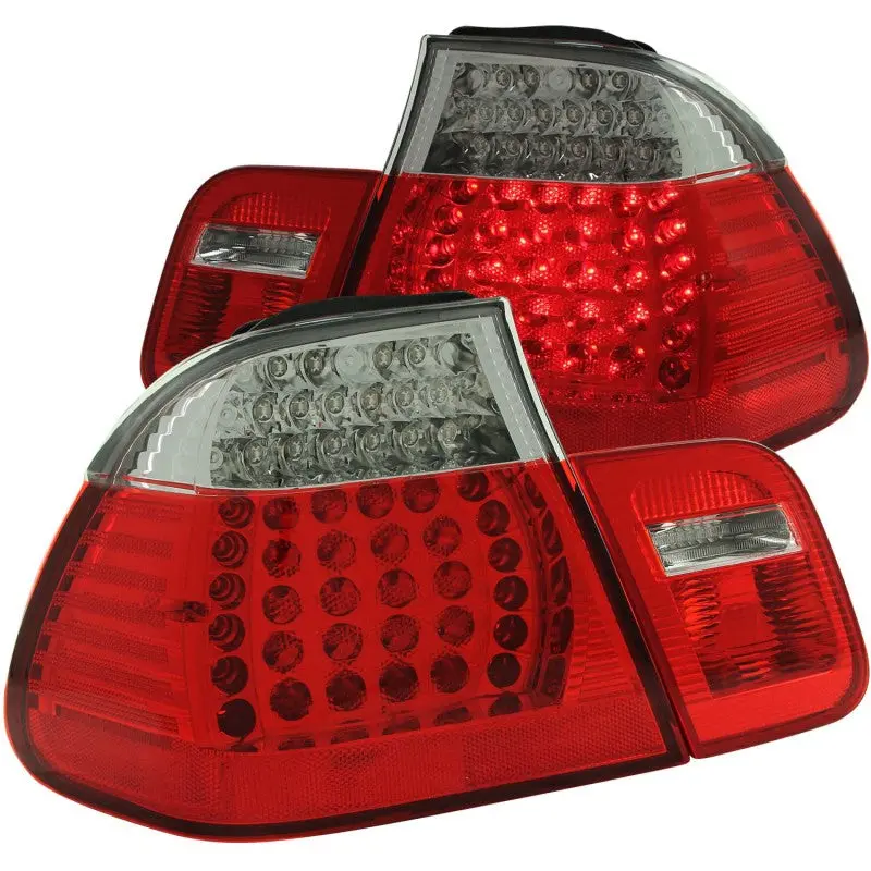 Anzo 1999-2001 Bmw 3 Series E46 Led Taillights Red/Clear 4Pc 2