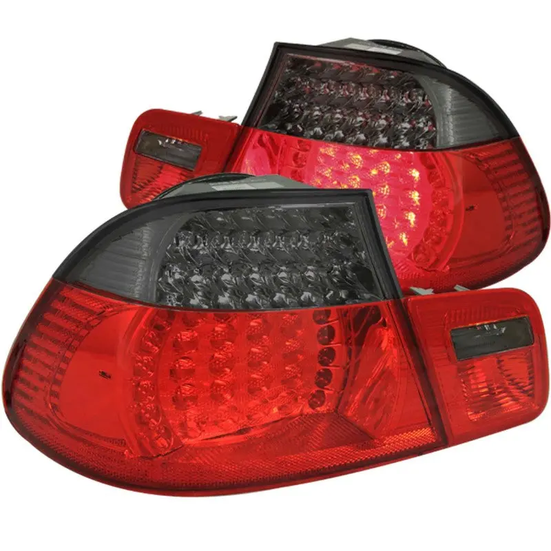 Anzo 1999-2001 Bmw 3 Series E46 Led Taillights Red/Smoke 2Pc 2