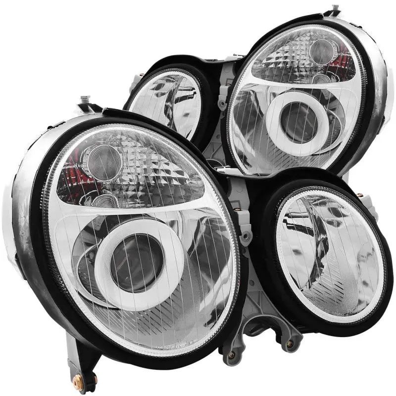 Anzo 1999-2002 Mercedes Benz E Class W210 Projector Headlights Chrome 2