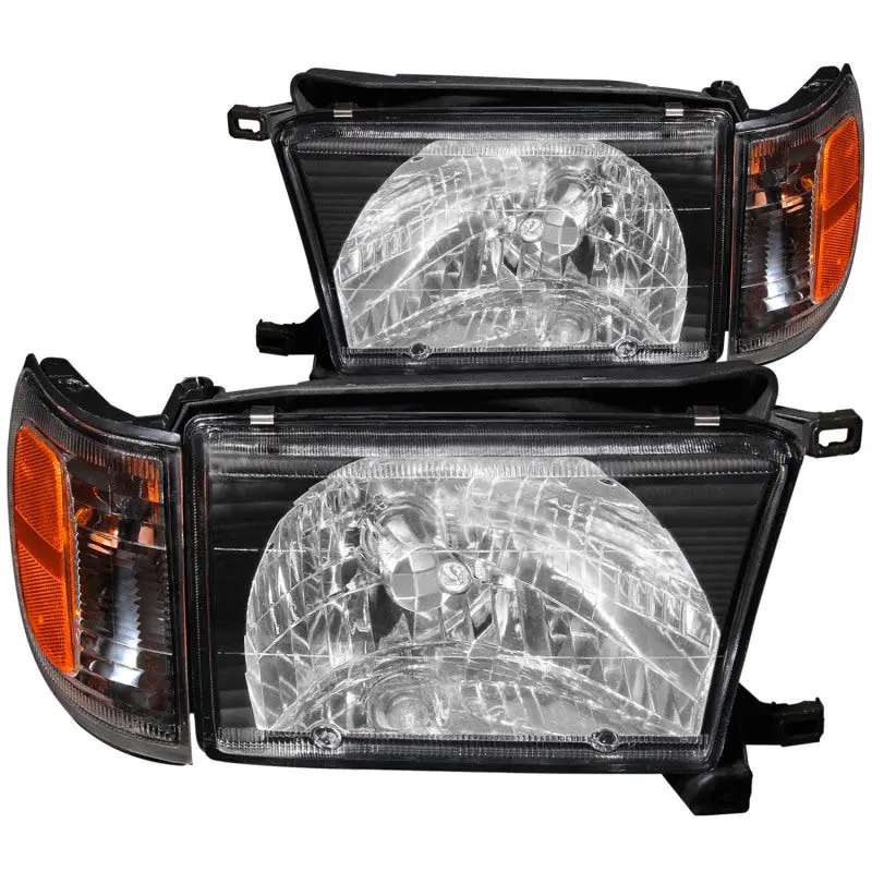 Anzo 1999-2002 Toyota 4Runner Crystal Headlights Black 1