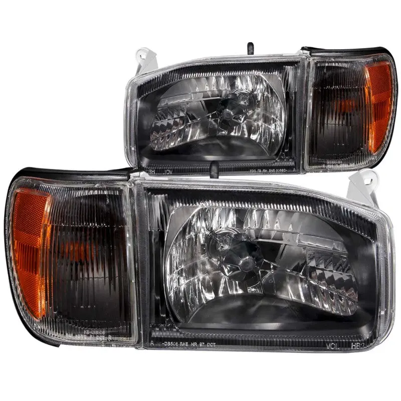 Anzo 1999-2004 Nissan Pathfinder Crystal Headlights Black 2