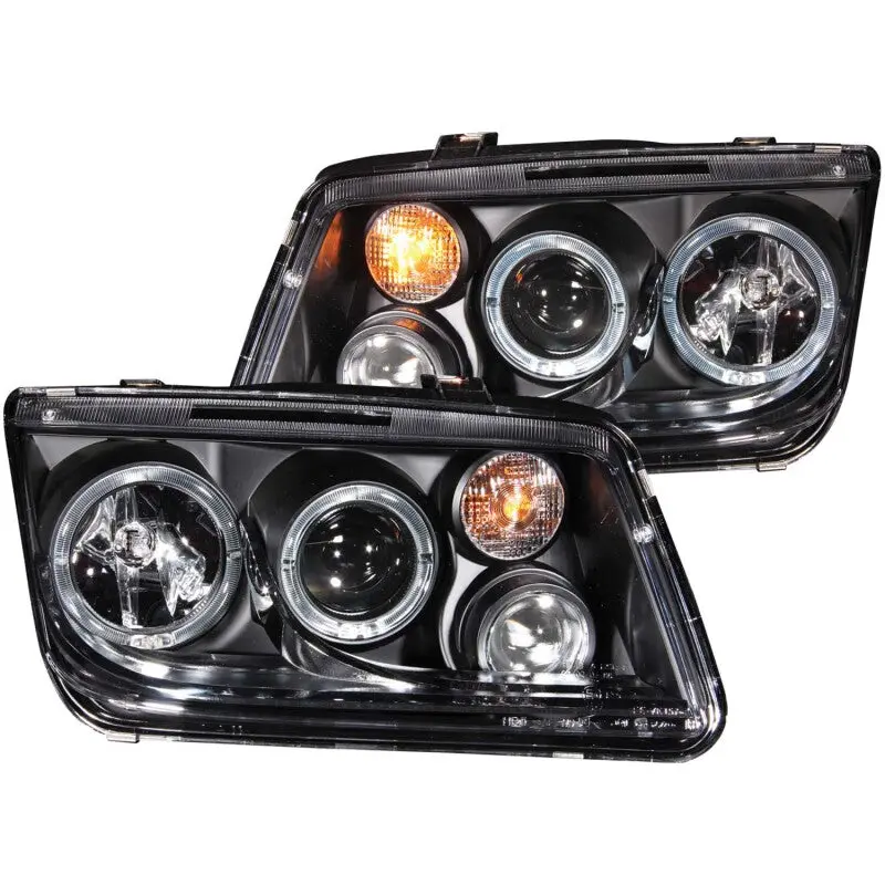 Anzo 1999-2005 Volkswagen Jetta Projector Headlights W/ Halo Black (Ccfl) 1