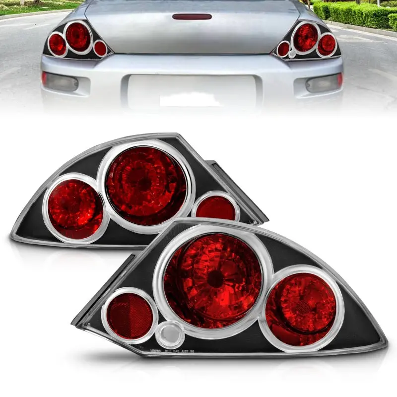 Anzo 2000-2005 Mitsubishi Eclipse Taillights Black 1