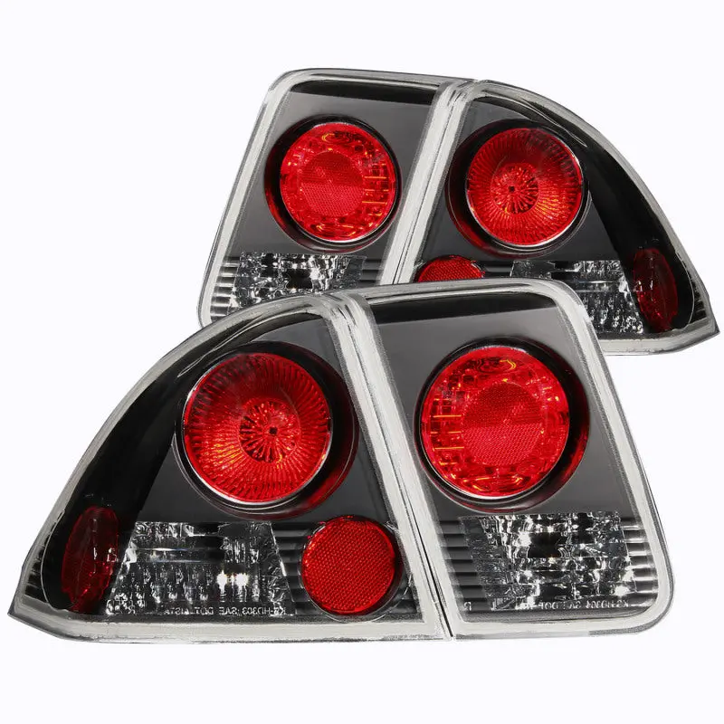 Anzo 2001-2004 Honda Civic Taillights Black 2