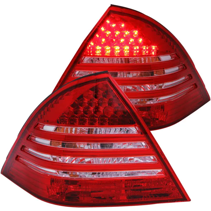 Anzo 2001-2004 Mercedes Benz C Class W203 Taillights Red/Smoke 2