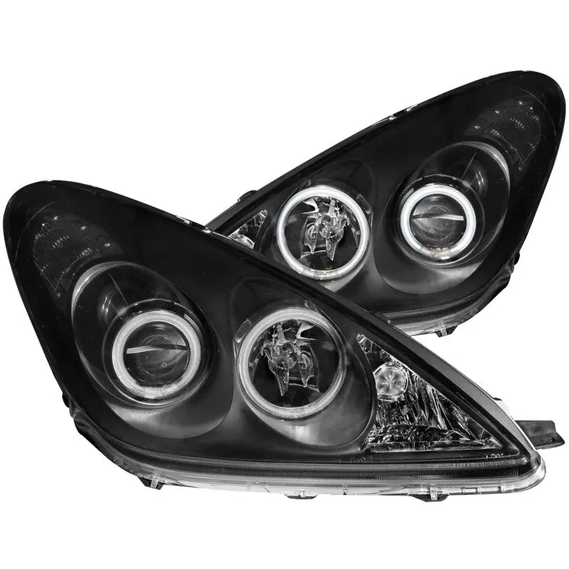 Anzo 2002-2003 Lexus Es300 Projector Headlights W/ Halo Black 2
