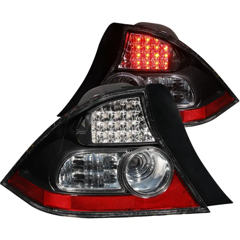 Anzo 2004-2005 Honda Civic Led Taillights Black 1