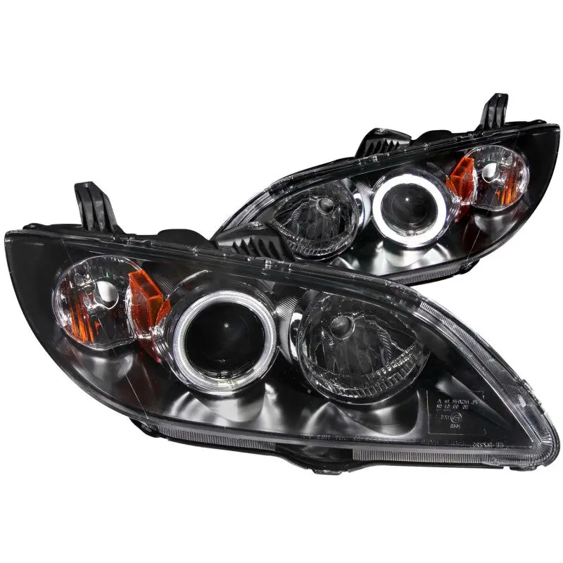 Anzo 2004-2008 Mazda 3 Projector Headlights W/ Halo Black (Ccfl) 2