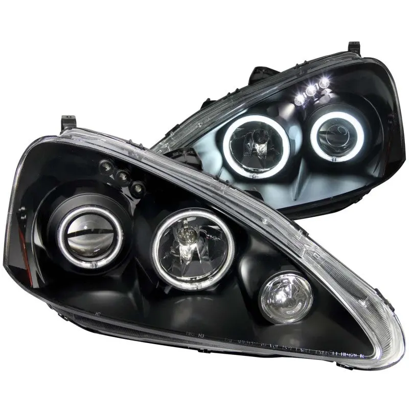 Anzo 2005-2006 Acura Rsx Projector Headlights W/ Halo Black 2