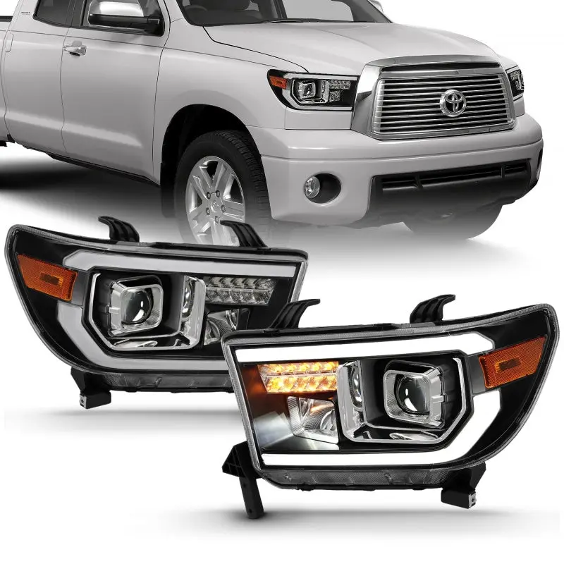 Anzo 2007-2014 Toyota Tundra Projector Light Bar H.L Black Amber(Led High Beam) (Halogen Version) 2
