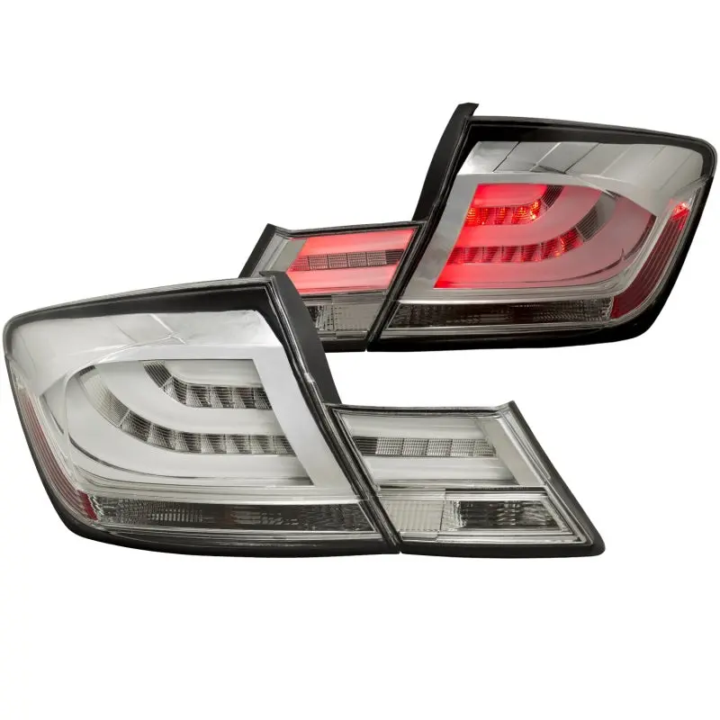 Anzo 2013-2015 Honda Civic (Excludes Hybrid) Led Taillights Chrome 2