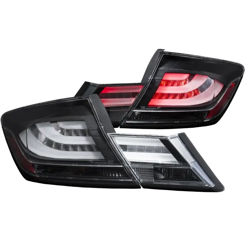 Anzo 2013-2015 Honda Civic Led Taillights Black 2