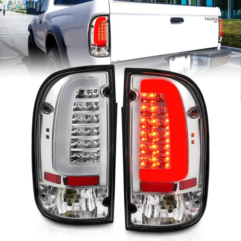 Anzo 95-00 Toyota Tacoma Led Taillights Chrome Housing Clear Lens (Pair) 1