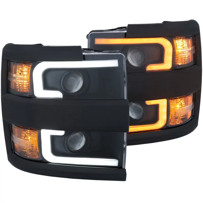 Anzo Projector Headlights 15-17 Chevrolet Silverado 2500Hd / 3500Hd Black W/ Black Rim 2