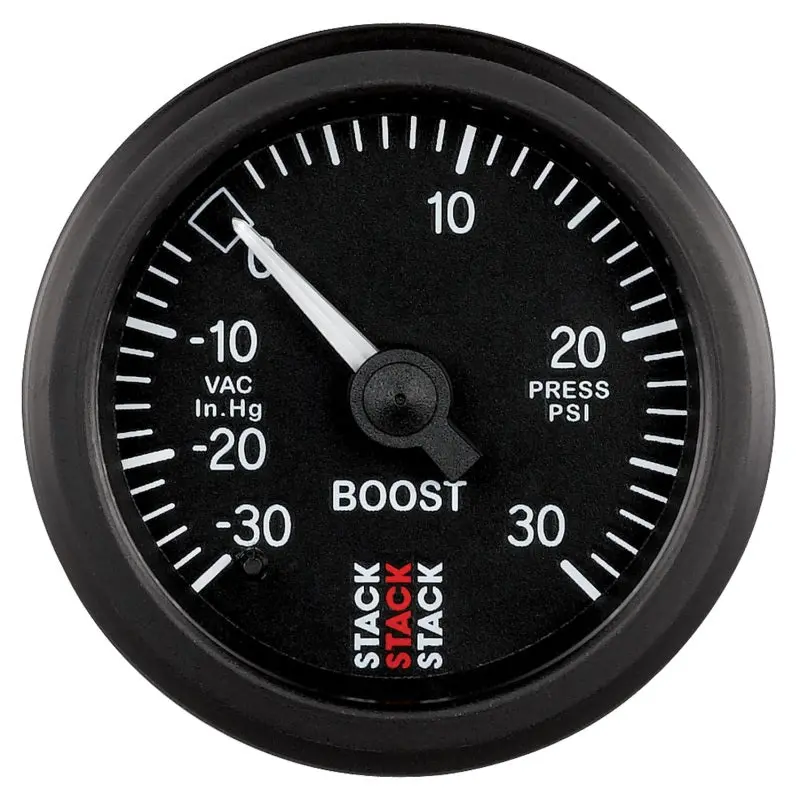 Autometer 52Mm Stack Instruments -30Inhg To +30Psi Mechanical Boost Gauge - Black 1