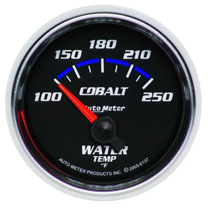 Autometer Cobalt 52.4Mm 100-250 Deg. F Short Sweep Electronic Water Temperature Gauge 1