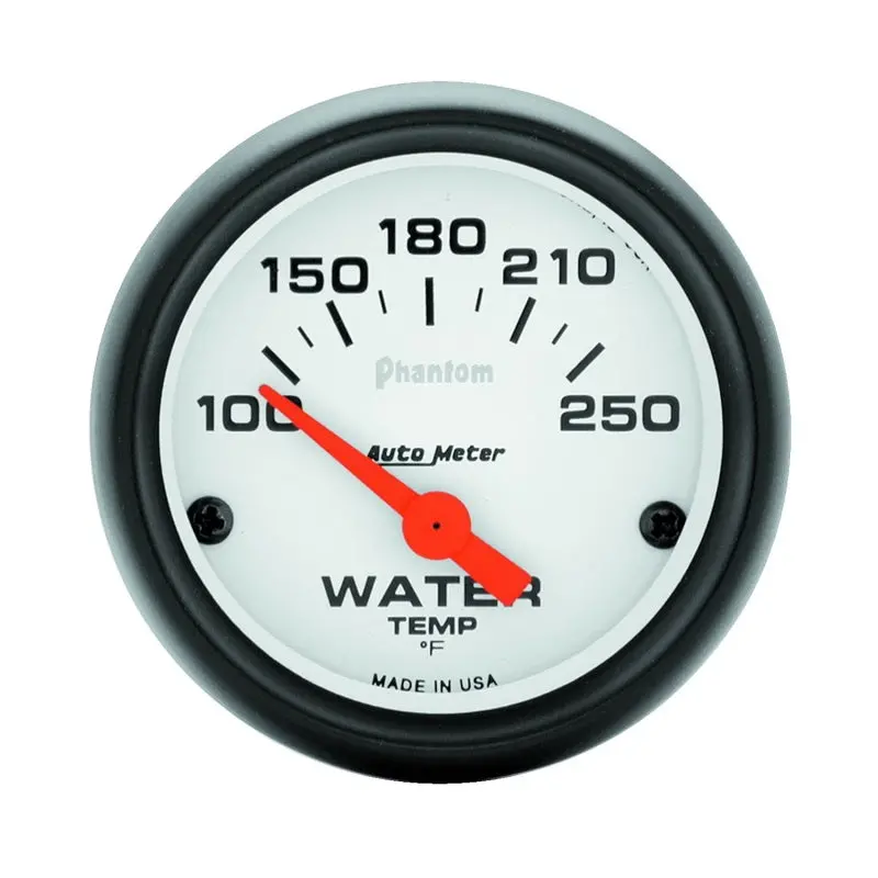 Autometer Phantom 52Mm 100-250 Deg F Electronic Water Temp Gauge 1