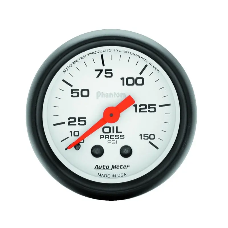 Autometer Phantom 52Mm 150 Psi Mechanical Oil Pressure Gauge 1