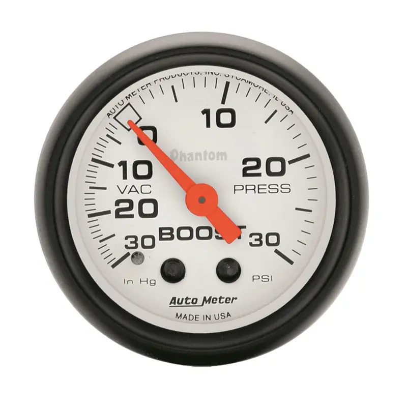 Autometer Phantom 52Mm 30 Psi Mechanical Boost Gauge 1