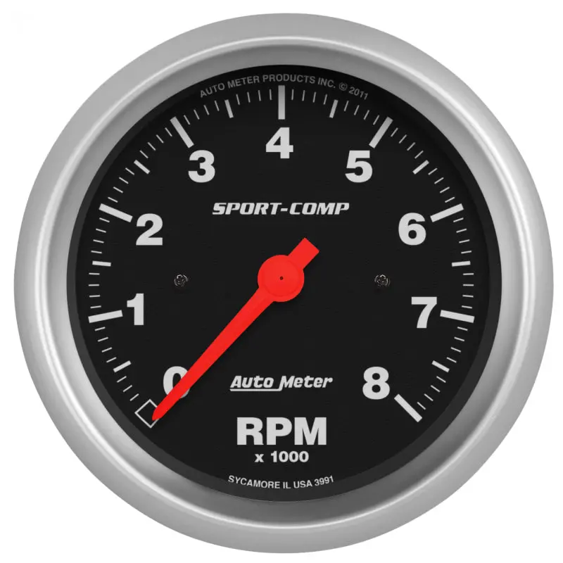 Autometer Sport-Comp 3-3/8 Inch 8000 Rpm Electronic In Dash Tach 1