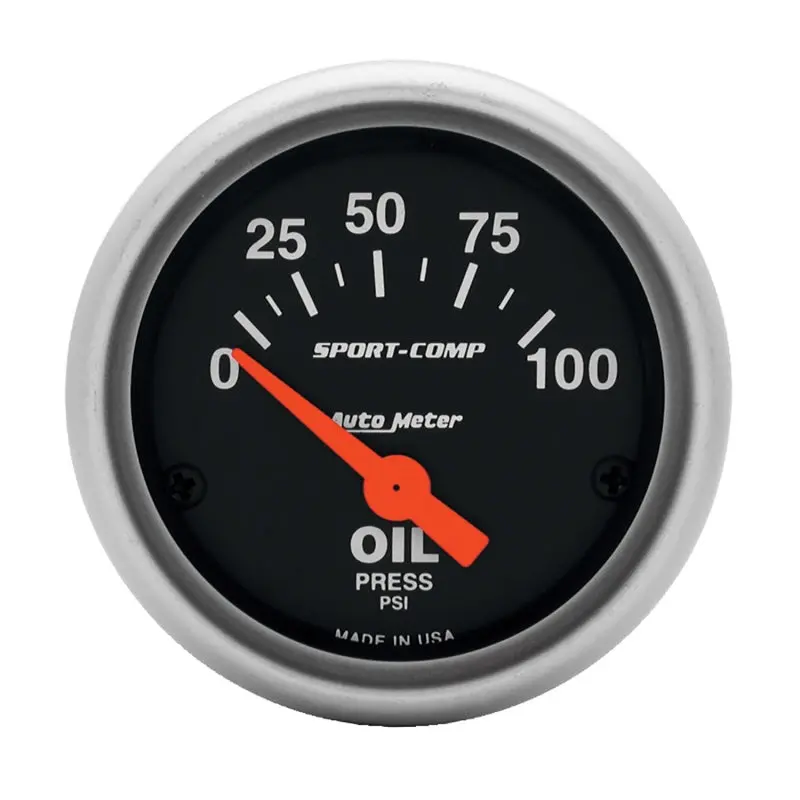 Autometer Sport-Comp 52Mm 0-100 Psi Electronic Oil Pressure Gauge 1