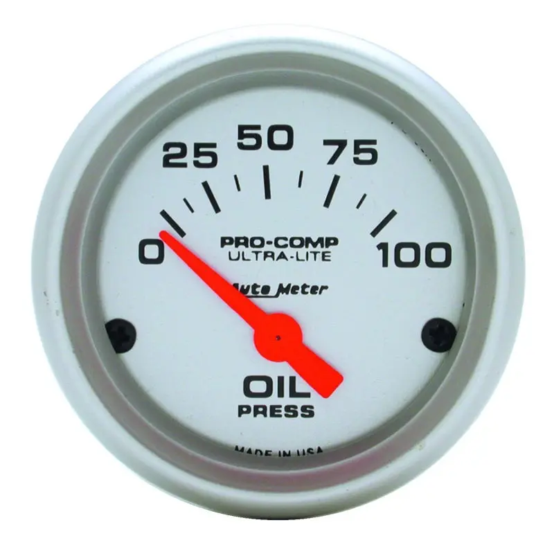Autometer Ultra-Lite 52Mm 0-100 Psi Electronic Oil Pressure Gauge 1