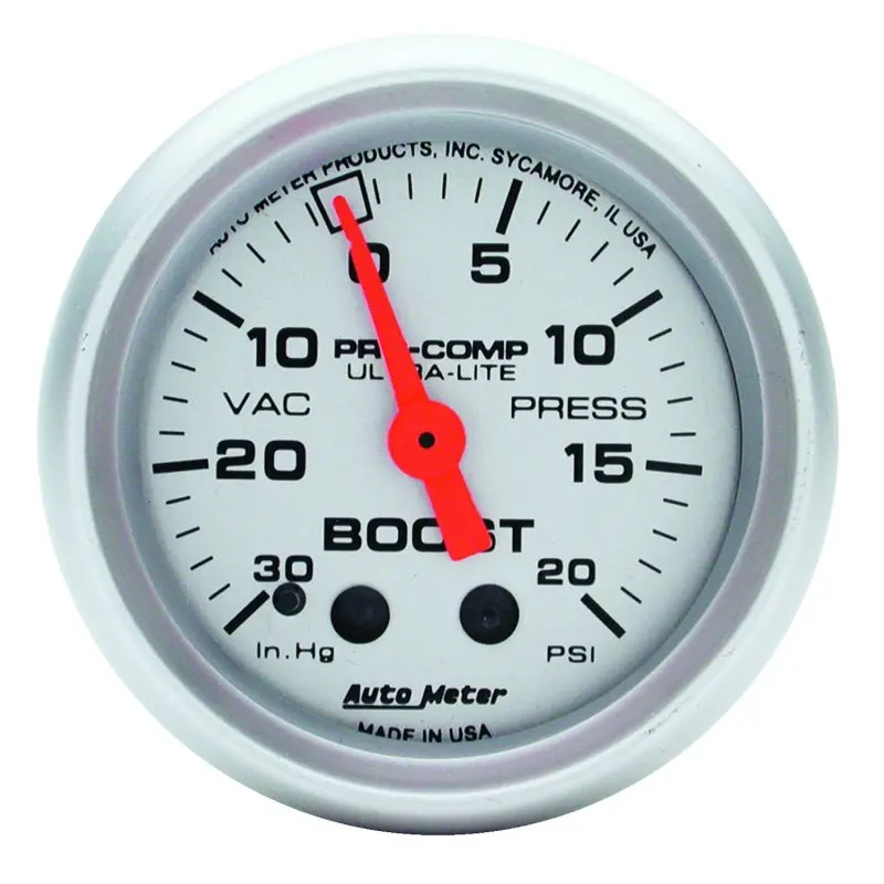 Autometer Ultra-Lite 52Mm 20 Psi Mechanical Boost Gauge 1