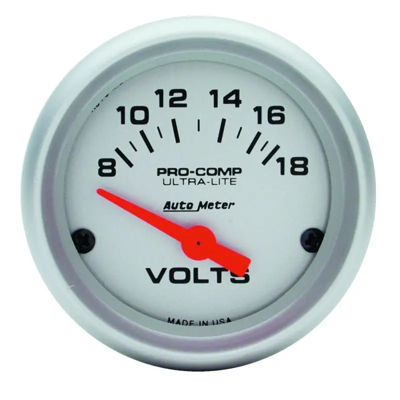 Autometer Ultra-Lite 52Mm Short Sweep Electronic Voltage Gauge 1