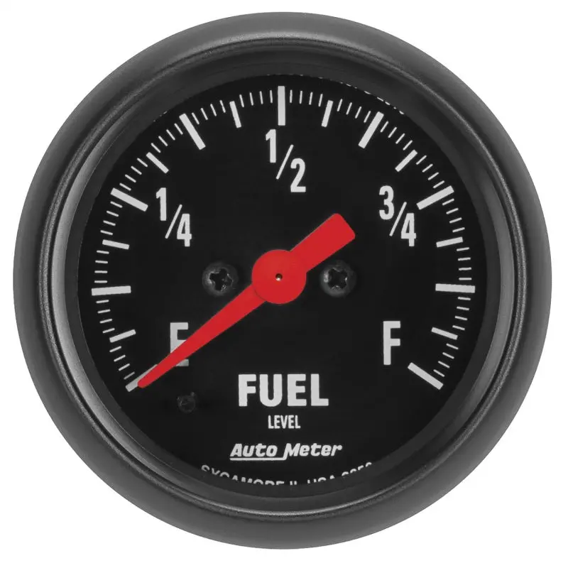 Autometer Z Series 0-280Ohm 2-1/16In. Programmable Fuel Level Gauge 1