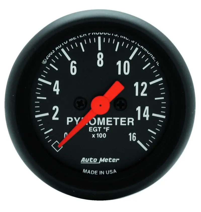 Autometer Z-Series 52Mm 0-1600 Def F Full Sweep Electronic Pyrometer Gauge 1
