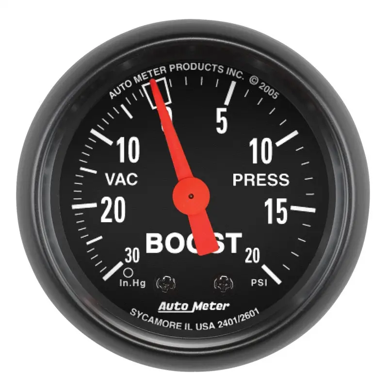 Autometer Z Series 52Mm 20 Psi Mechanical Boost Vacuum Gauge 1