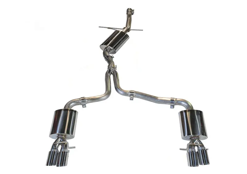 Awe Tuning Audi B8 A4 Touring Edition Exhaust - Quad Tip Polished Silver Tips - Does Not Fit Cabrio 1