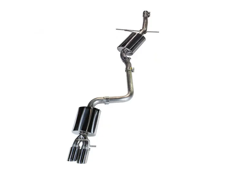 Awe Tuning Audi B8 A4 Touring Edition Exhaust - Single Side Polished Silver Tips 1