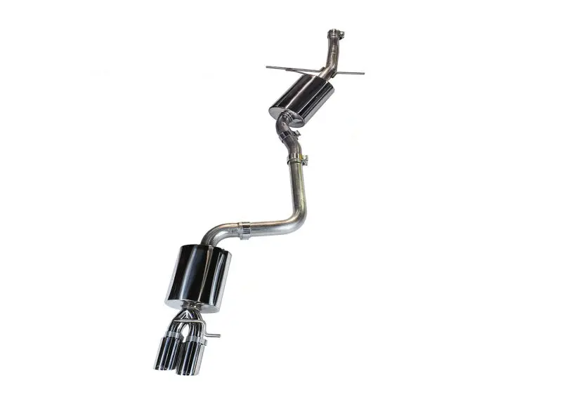 Awe Tuning Audi B8 A5 2.0T Touring Edition Single Outlet Exhaust - Diamond Black Tips 1