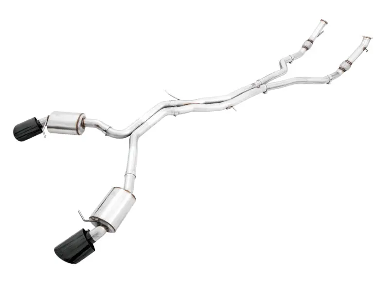 Awe Tuning Audi B9.5 Rs5 Sportback Non-Resonated Touring Edition Exhaust - Rs-Style Diamond Blk Tips 1