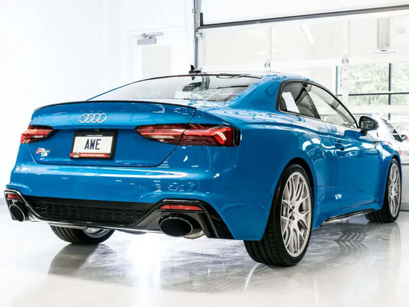 Awe Tuning Audi B9.5 Rs5 Sportback Non-Resonated Touring Edition Exhaust - Rs-Style Diamond Blk Tips 2