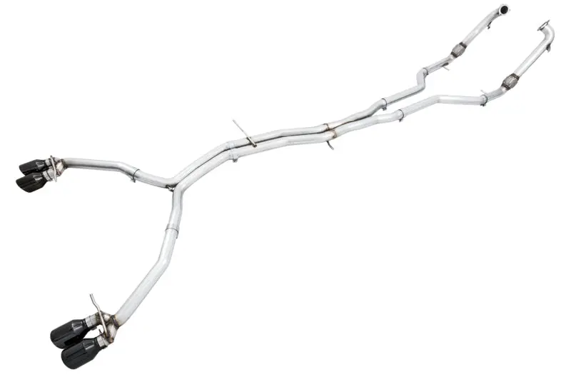Awe Tuning Audi B9 S4 Track Edition Exhaust - Non-Resonated (Black 102Mm Tips) 1